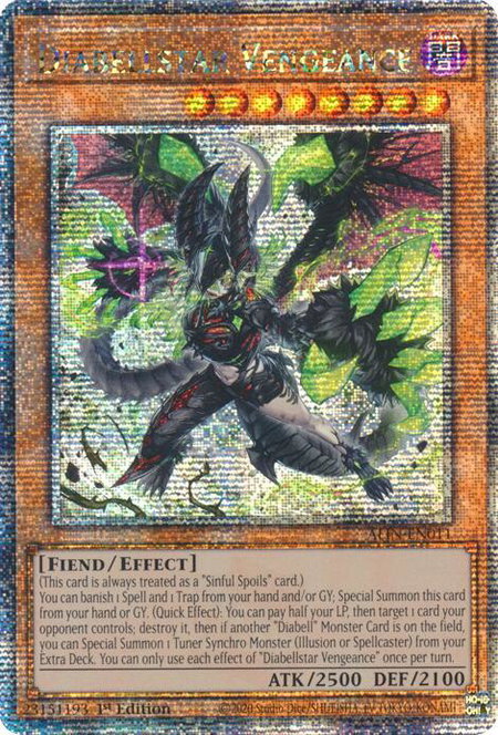 Diabellstar Vengeance (Quarter Century Secret Rare) - Alliance Insight YuGiOh trading card
