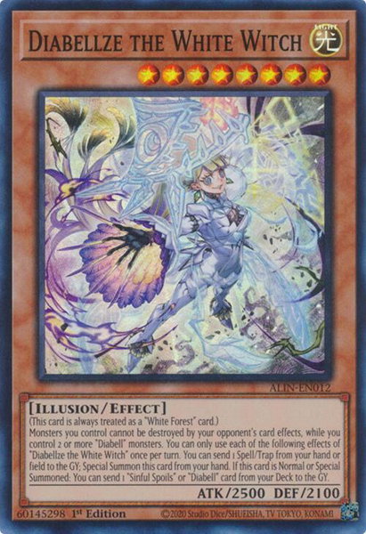 Diabellze the White Witch trading card from Alliance Insight Diabellze the White Witch - Alliance Insight YuGiOh trading card
