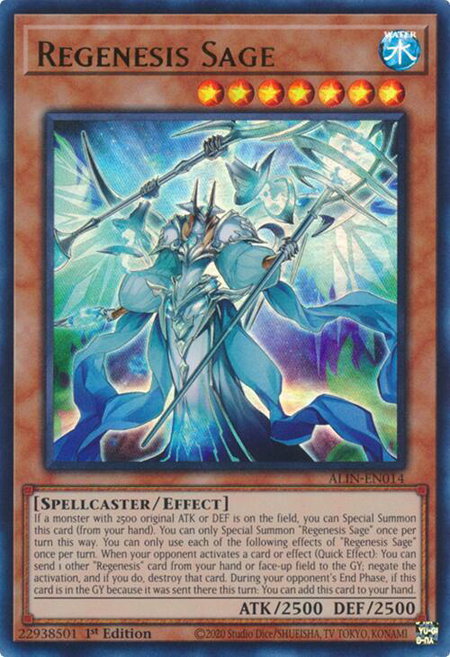 Regenesis Sage trading card from Alliance Insight Regenesis Sage - Alliance Insight YuGiOh trading card