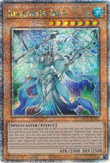 Regenesis Sage (Quarter Century Secret Rare) - Alliance Insight YuGiOh trading card