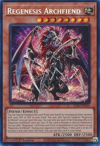 Regenesis Archfiend - Alliance Insight (ALIN) #ALIN-EN016 - Secret Rare YuGiOh Trading Card