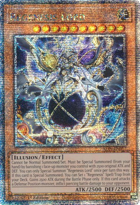 Regenesis Lord (Quarter Century Secret Rare) - Alliance Insight YuGiOh trading card