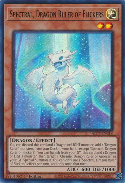 Spectral, Dragon Ruler of Flickers - Alliance Insight YuGiOh trading card