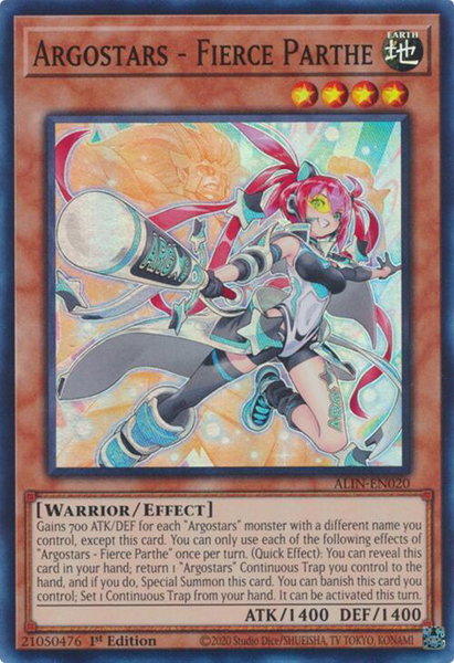 Argostars - Fierce Parthe trading card from Alliance Insight Argostars - Fierce Parthe - Alliance Insight YuGiOh trading card