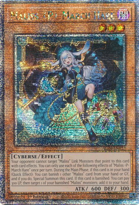 Maliss P March Hare (Quarter Century Secret Rare) - Alliance Insight YuGiOh trading card