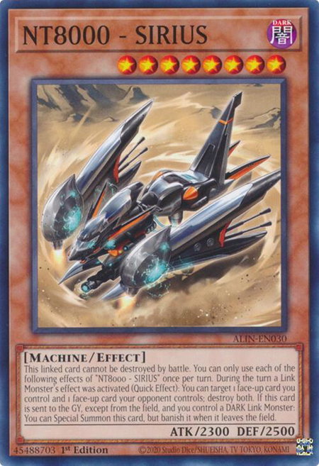 NT8000 - SIRIUS trading card from Alliance Insight NT8000 - SIRIUS - Alliance Insight YuGiOh trading card
