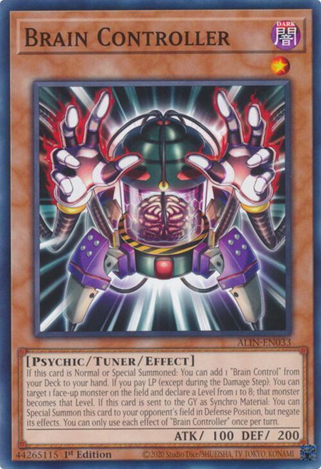 Brain Controller trading card from Alliance Insight Brain Controller - Alliance Insight YuGiOh trading card