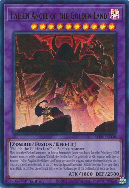 Fallen Angel of the Golden Land - Alliance Insight YuGiOh trading card