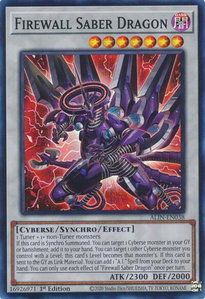 Firewall Saber Dragon - Alliance Insight (ALIN) #ALIN-EN038 - Super Rare YuGiOh Trading Card