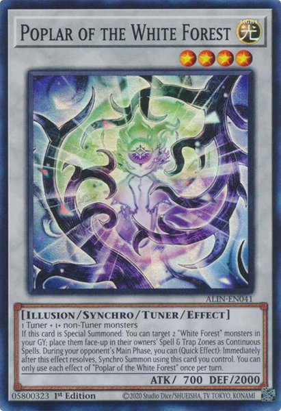 Poplar of the White Forest - Alliance Insight YuGiOh trading card
