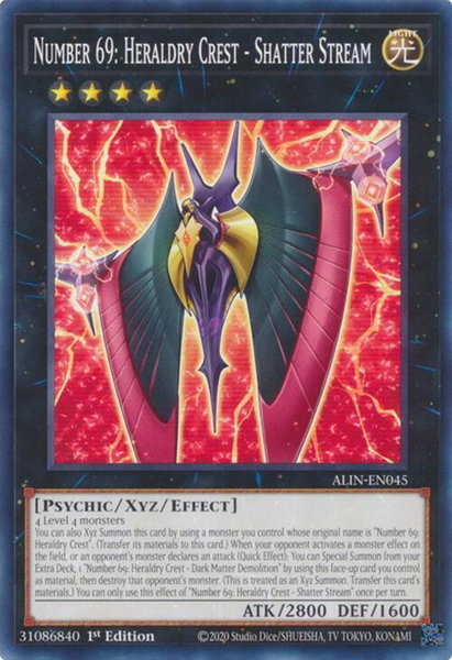 Number 69: Heraldry Crest - Shatter Stream - Alliance Insight YuGiOh trading card