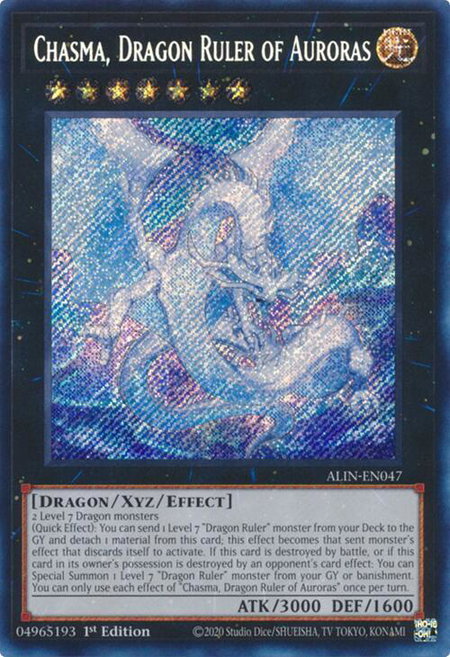 Chasma, Dragon Ruler of Auroras - Alliance Insight YuGiOh trading card