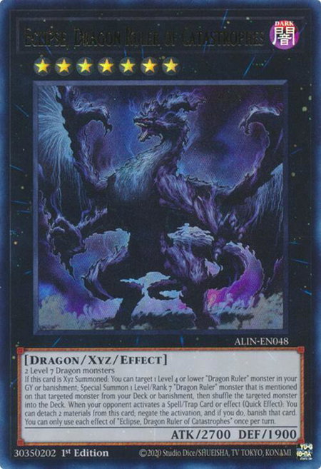 Eclipse, Dragon Ruler of Catastrophes - Alliance Insight YuGiOh trading card
