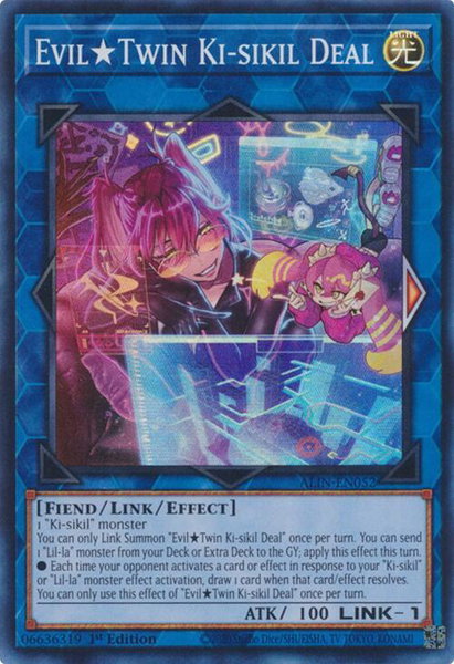 EvilTwin Ki-sikil Deal - Alliance Insight YuGiOh trading card