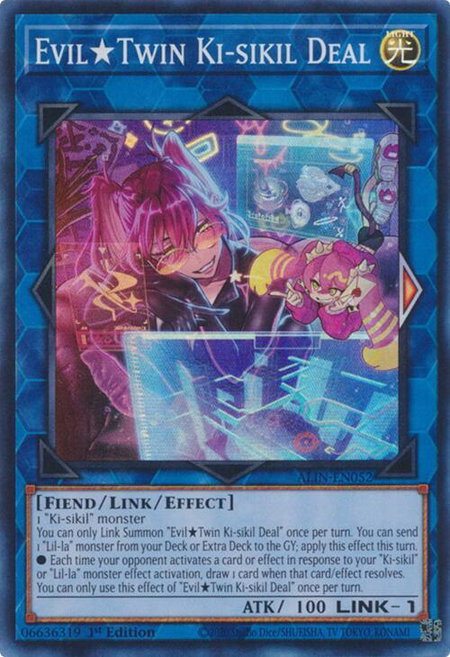 EvilTwin Ki-sikil Deal - Alliance Insight YuGiOh trading card