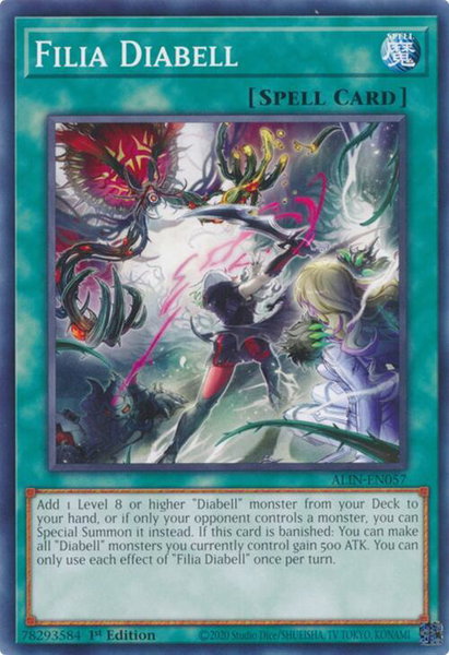 Filia Diabell trading card from Alliance Insight Filia Diabell - Alliance Insight YuGiOh trading card