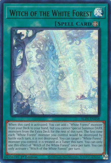 Witch of the White Forest - Alliance Insight YuGiOh trading card