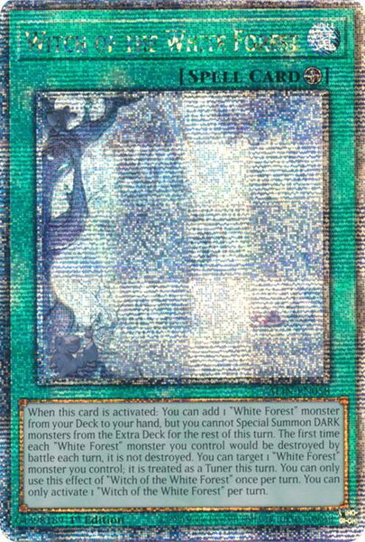 Witch of the White Forest (Quarter Century Secret Rare) trading card from Alliance Insight Witch of the White Forest (Quarter Century Secret Rare) - Alliance Insight YuGiOh trading card