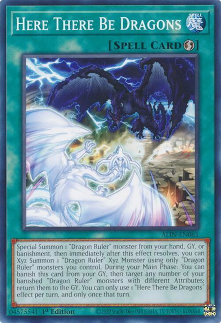 Here There Be Dragons trading card from Alliance Insight Here There Be Dragons - Alliance Insight YuGiOh trading card