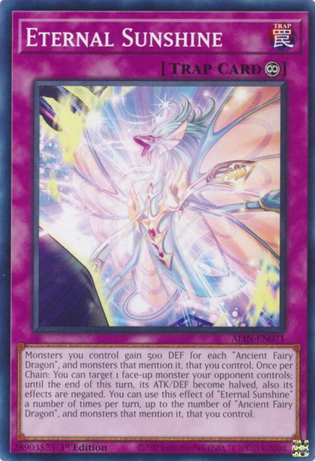 Eternal Sunshine - Alliance Insight YuGiOh trading card