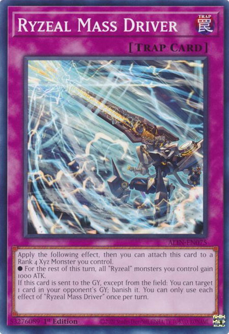 Ryzeal Mass Driver - Alliance Insight YuGiOh trading card