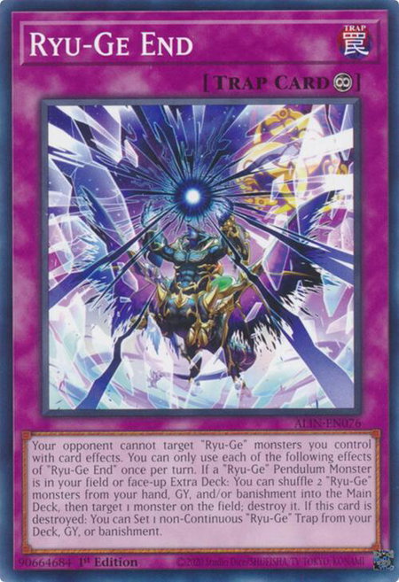 Ryu-Ge End - Alliance Insight YuGiOh trading card