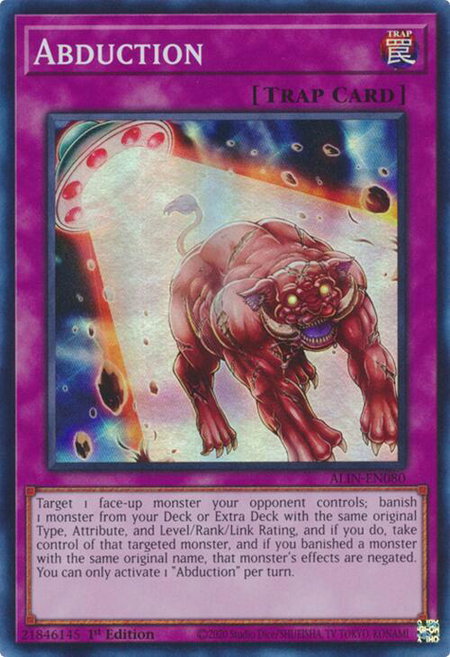 Abduction - Alliance Insight YuGiOh trading card