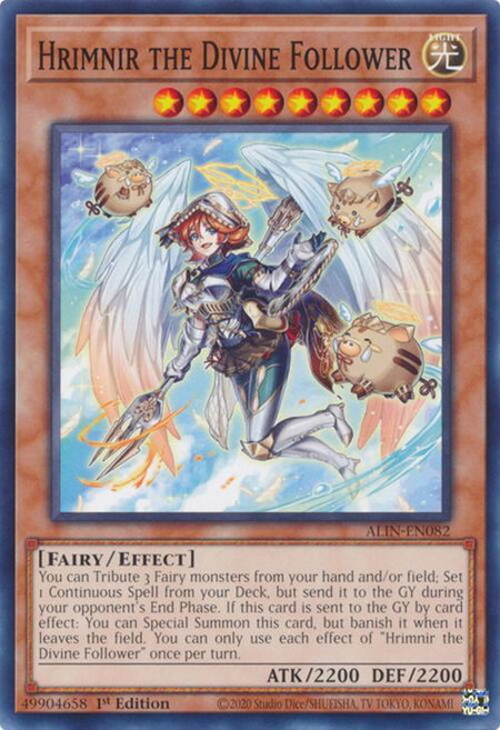 Hrimnir the Divine Follower - Alliance Insight YuGiOh trading card