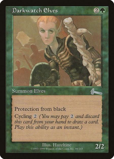 Darkwatch Elves - Urza's Legacy Magic: The Gathering trading card