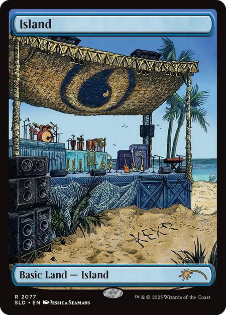 Island (2077) - Secret Lair Drop Series Magic: The Gathering trading card