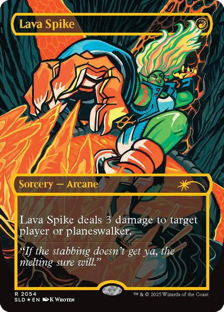 Lava Spike (2054) (Raised Foil) - Secret Lair Drop Series Magic: The Gathering trading card