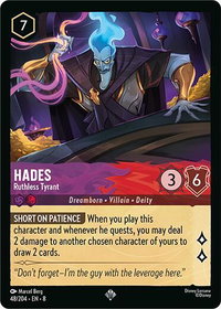 Hades - Ruthless Tyrant - Reign of Jafar (8) #48/204 - Super Rare Disney Lorcana Trading Card