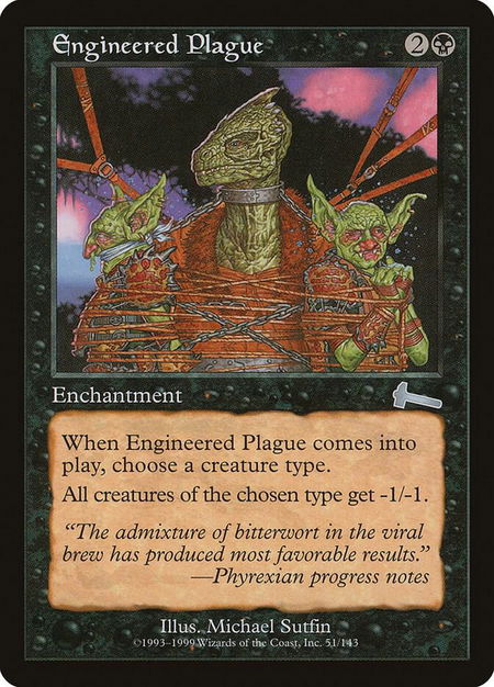 Engineered Plague - Urza's Legacy Magic: The Gathering trading card
