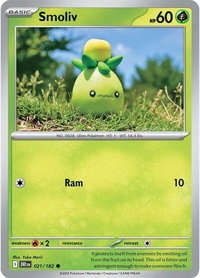 Smoliv - SV10: Destined Rivals (DRI) #021/182 - Common Pokémon Trading Card