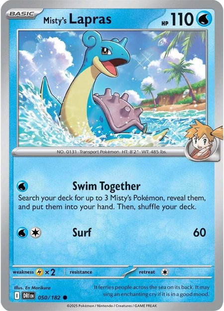 Misty's Lapras - SV10: Destined Rivals Pokémon trading card