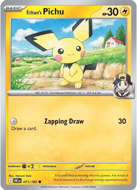 Ethan's Pichu - SV10: Destined Rivals Pokémon trading card