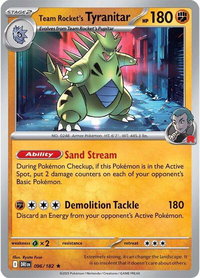 Team Rocket's Tyranitar - SV10: Destined Rivals (DRI) #096/182 - Rare Pokémon Trading Card
