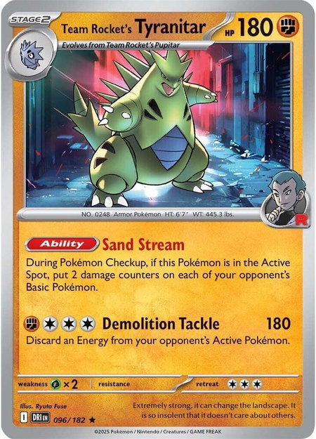 Team Rocket's Tyranitar - SV10: Destined Rivals Pokémon trading card