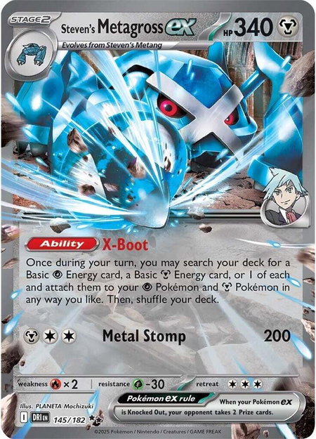 Steven's Metagross ex - SV10: Destined Rivals Pokémon trading card