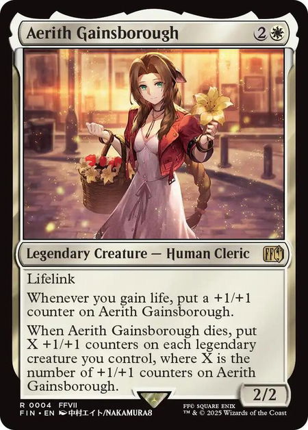 Aerith Gainsborough - FINAL FANTASY Magic: The Gathering trading card