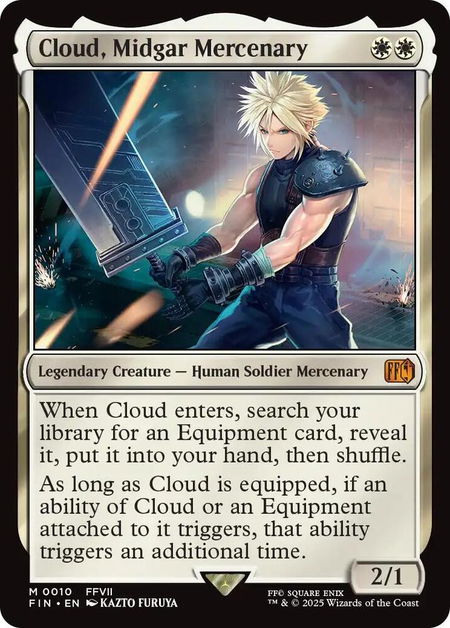 Cloud, Midgar Mercenary - FINAL FANTASY Magic: The Gathering trading card