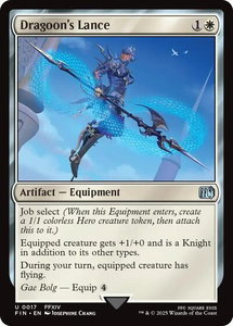 Dragoon's Lance - FINAL FANTASY (FIN) #17 - Uncommon Magic: The Gathering Trading Card