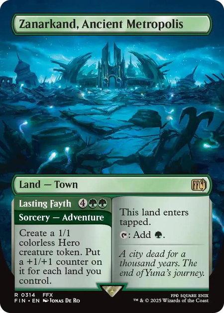 Zanarkand, Ancient Metropolis (Borderless) - FINAL FANTASY Magic: The Gathering trading card