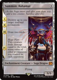 Summon: Bahamut - FINAL FANTASY (FIN) #1 - Mythic Magic: The Gathering Trading Card