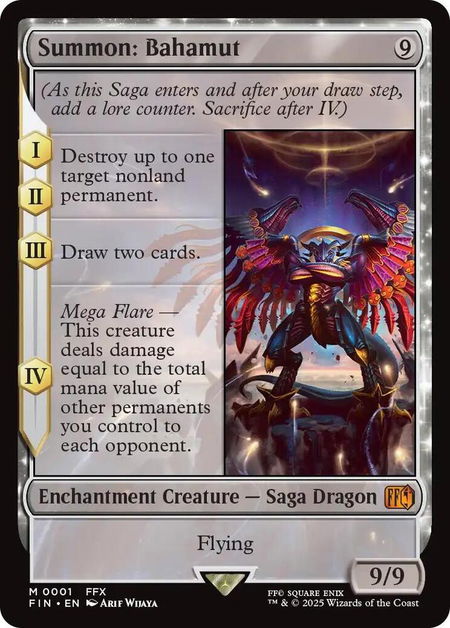 Summon: Bahamut - FINAL FANTASY Magic: The Gathering trading card