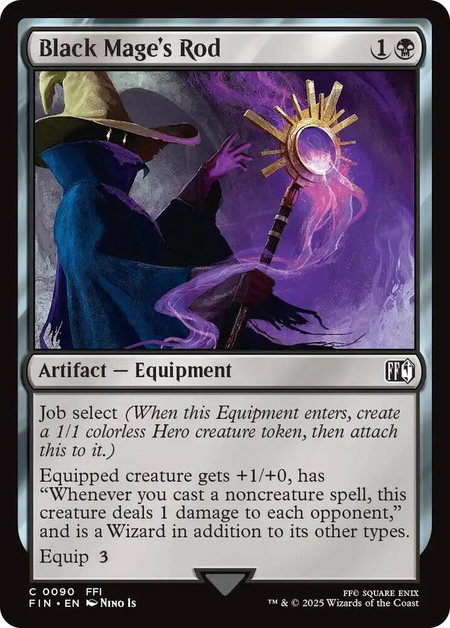 Black Mage's Rod - FINAL FANTASY Magic: The Gathering trading card