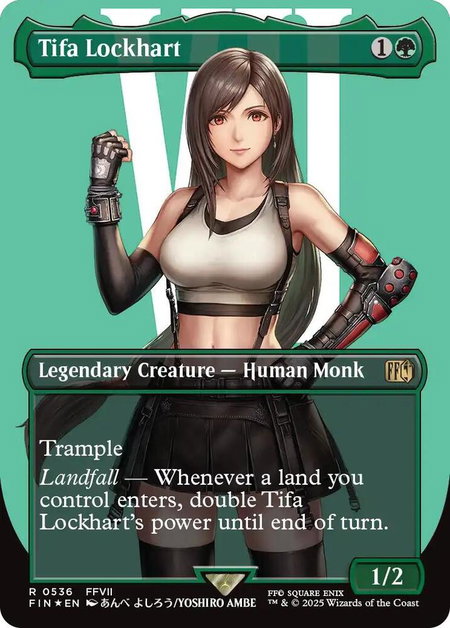 Tifa Lockhart (Borderless) (Surge Foil) - FINAL FANTASY Magic: The Gathering trading card