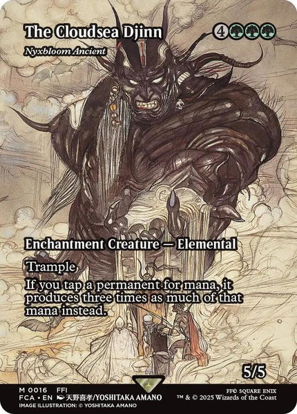 The Cloudsea Djinn - Nyxbloom Ancient (Showcase) trading card from FINAL FANTASY: Through the Ages The Cloudsea Djinn - Nyxbloom Ancient (Showcase) - FINAL FANTASY: Through the Ages Magic: The Gathering trading card