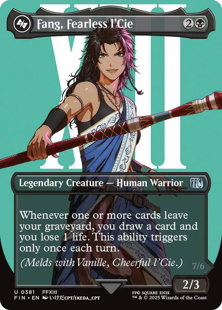 Fang, Fearless l'Cie (Borderless) - FINAL FANTASY Magic: The Gathering trading card