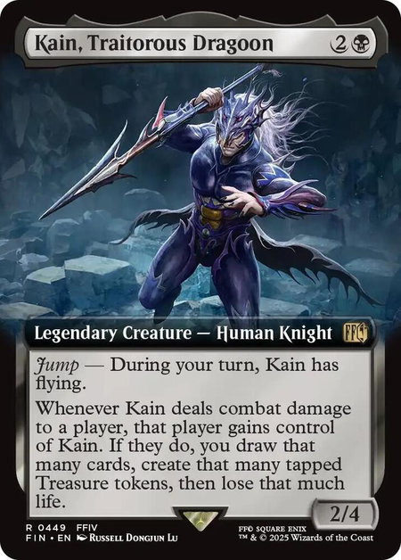 Kain, Traitorous Dragoon (Extended Art) - FINAL FANTASY Magic: The Gathering trading card